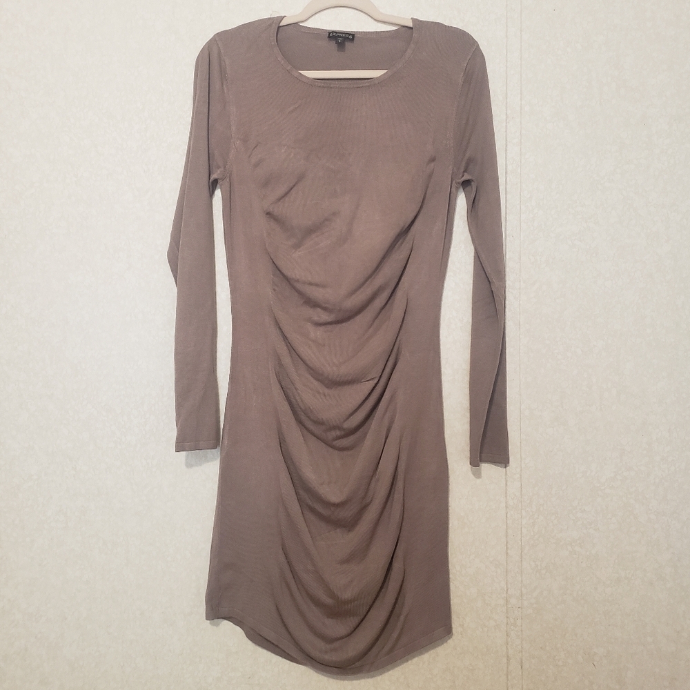 EXPRESS NUDE LONG SLEEVES DRESS...SIZE:L